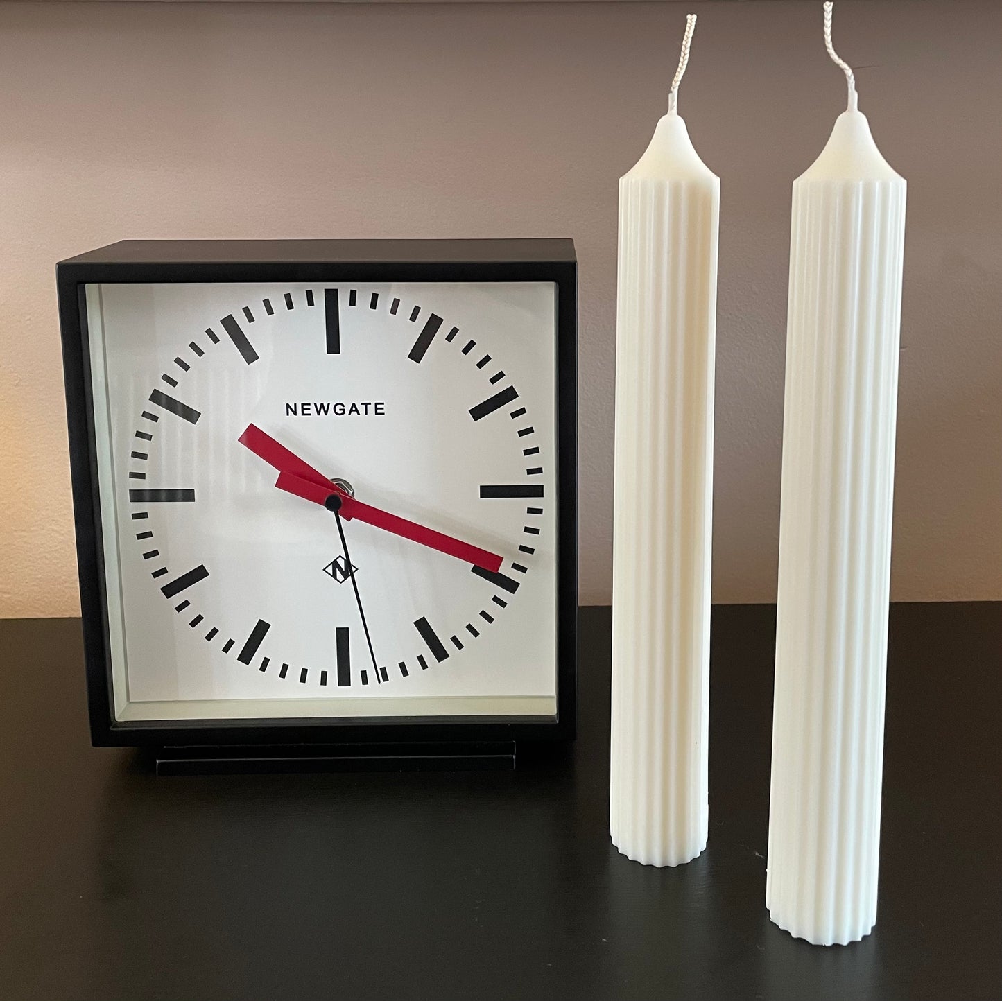 Tall Ribbed Pillar Candle - Slim