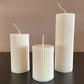 Wide Ribbed Candle - Medium