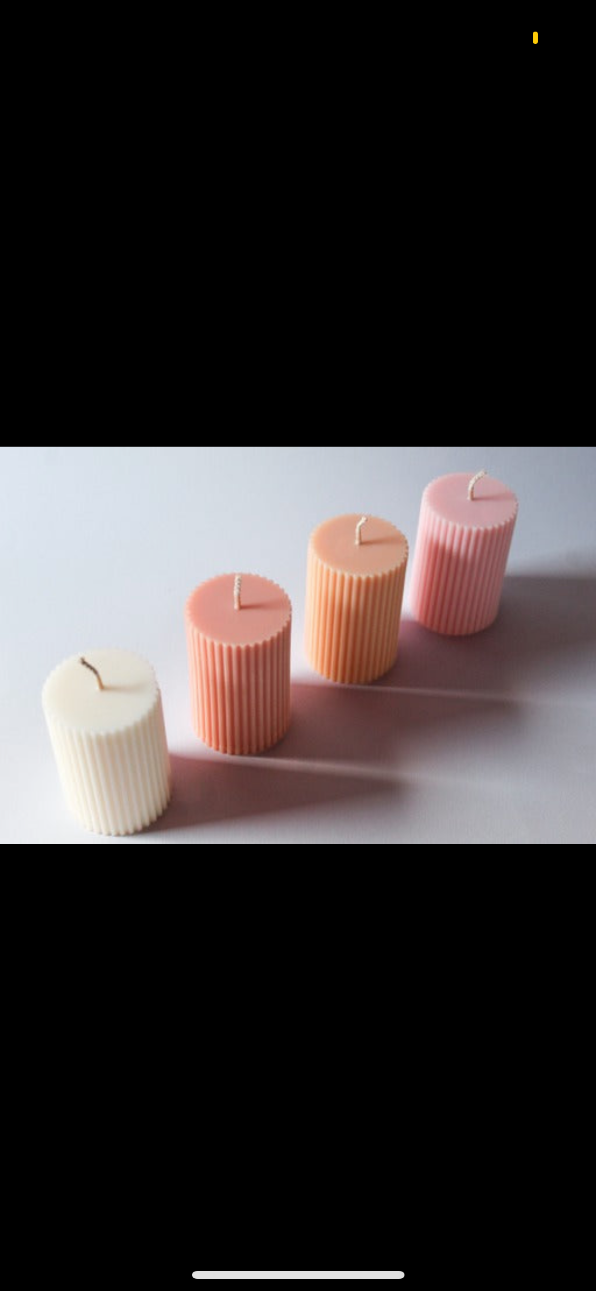 Wide Ribbed Candle - Medium